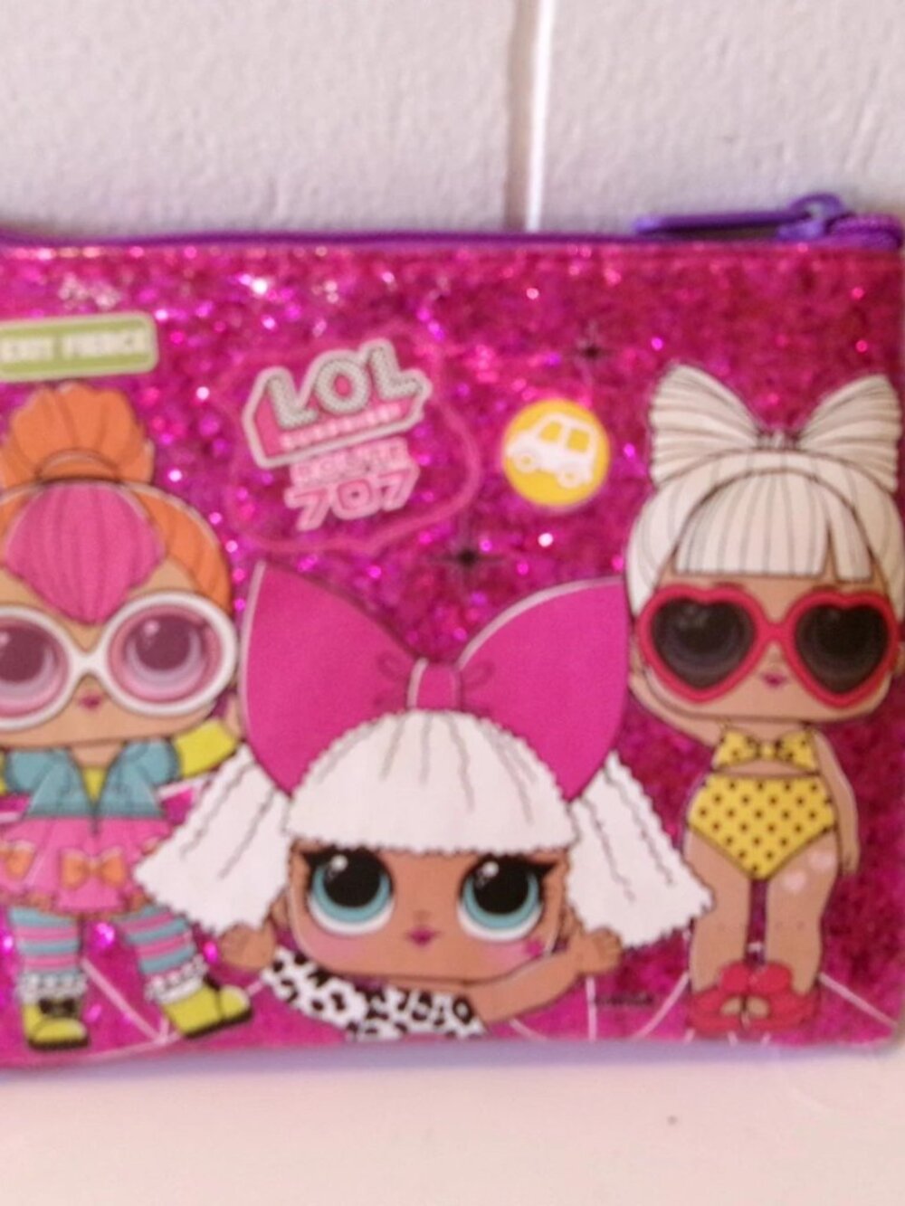 LOL SURPRISE! FIERCE Girls Pink Glitter Wallet